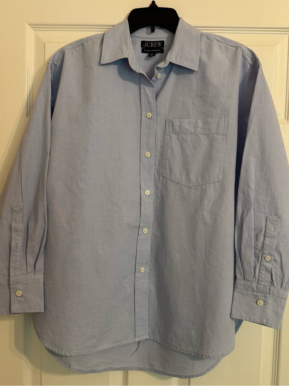 J. Crew Etienne Oversized Light Blue Button-Down Shirt